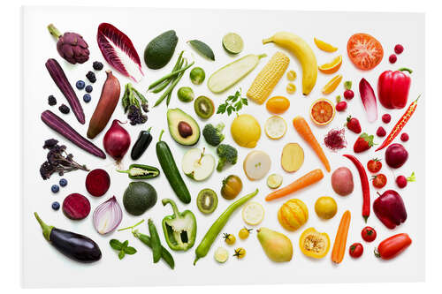 Foam board print Fresh fruits and vegetables