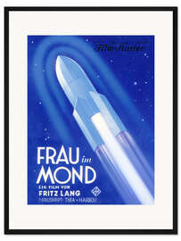 Gerahmter Kunstdruck Frau im Mond