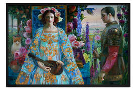 Gerahmter Kunstdruck Warten