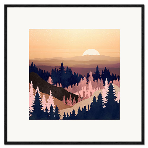 Impressão artística com moldura Crepúsculo de verão