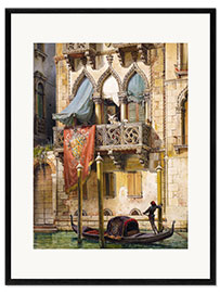 Ingelijste kunstdruk Palazzo Contarini in Venice (House of the Desdemona)