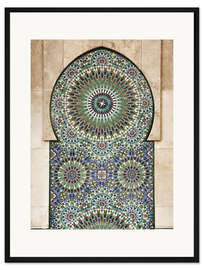 Gerahmter Kunstdruck Dekoratives, marokkanisches Mosaik