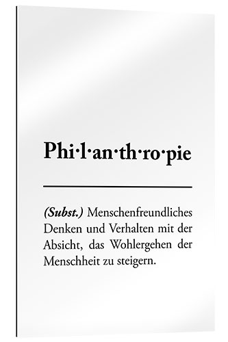 Galleriprint Philanthropy - definition (German)