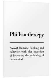 Foam board print Philanthropy - definition