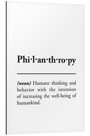 Magnettafel Philanthropy - Definition (Englisch)