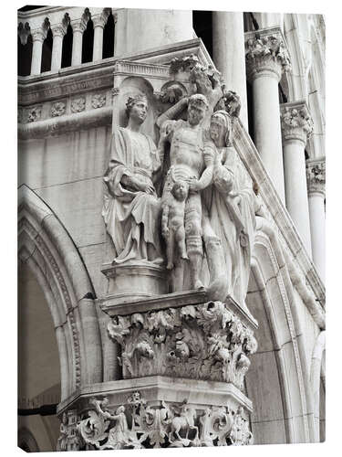 Canvas print Sculpture at Doge's Palace, Venice