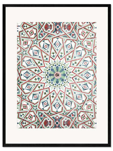 Gerahmter Kunstdruck Marokkanisches Mosaik