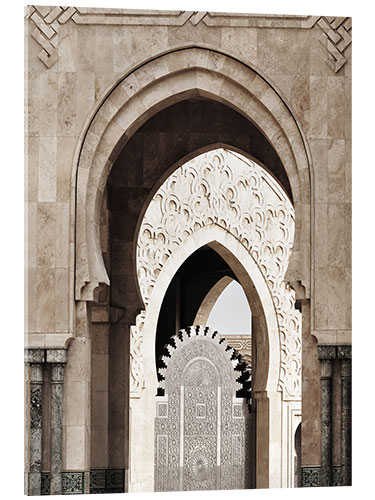 Acrylic print Arches of the Hassan II Mosque in Morocco