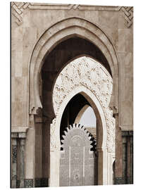 Magnettafel Bögen der Hassan -II.-Moschee in Marokko