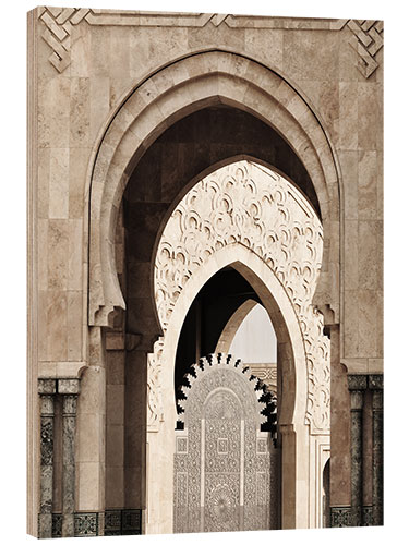 Holzbild Bögen der Hassan -II.-Moschee in Marokko