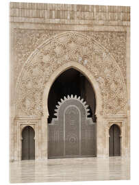 Acrylic print Facade of the Hassan II Mosque in Casablanca