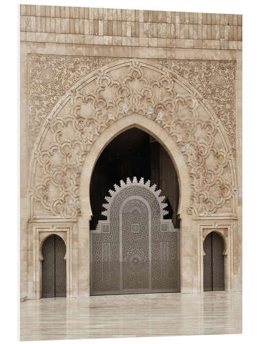 Foam board print Facade of the Hassan II Mosque in Casablanca