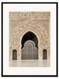 Gerahmter Kunstdruck Fassade der Hassan -II.-Moschee in Casablanca