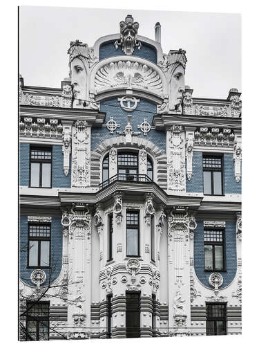 Gallery print Blue art nouveau facade