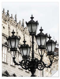 Selvklebende plakat Lantern in front of the opera