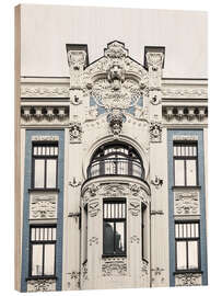 Wood print Art Nouveau facade