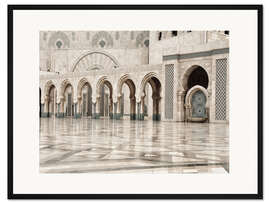 Gerahmter Kunstdruck Architektur der Hassan -II.-Moschee in Casablanca