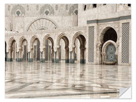 Selvklebende plakat Architecture of the Hassan II Mosque in Casablanca