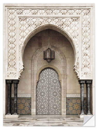 Selvklebende plakat Mosque detail in Morocco