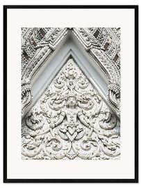 Framed art print Oriental temple facade