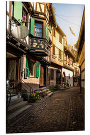 Cuadro de aluminio Vista a la calle histórica en Eguisheim