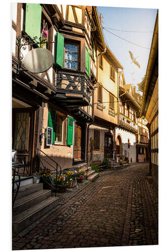 Foam board print Historical street view in Eguisheim