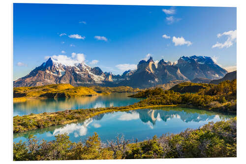 Print på skumplade Torres del Paine National Park