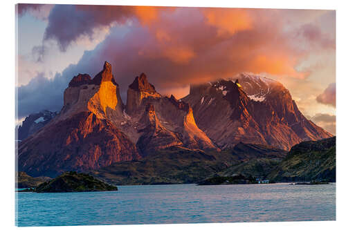 Acrylic print Torres del Paine, Patagonia