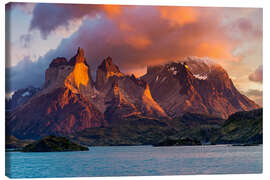 Canvas print Torres del Paine, Patagonia