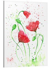 Tableau en aluminium Coquelicot