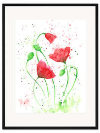 Gerahmter Kunstdruck Mohn