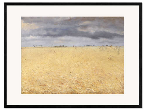 Ingelijste kunstdruk A rye field