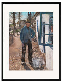 Gerahmter Kunstdruck Kalkfarbe für das alte Haus