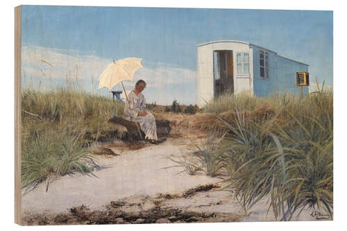 Hout print The Artist's Wife with the Family Caravan
