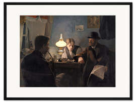 Gerahmter Kunstdruck Ein Besuch in einer Schuhmacherwerkstatt