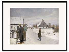 Gerahmter Kunstdruck Der Maler im Dorf