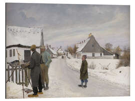 Magnettafel Der Maler im Dorf