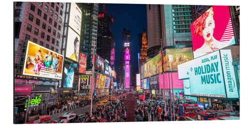 Aluminium print TImes Square at night