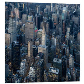 Foam board print Aerial view of the Chrysler Building in Midtown Manhattan