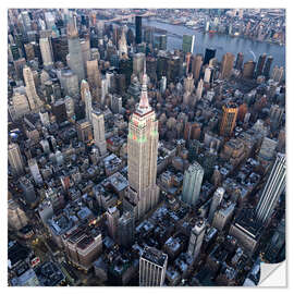 Naklejka na ścianę Empire State Building aerial view