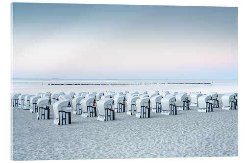 Acrylic print Beach chairs on Rügen