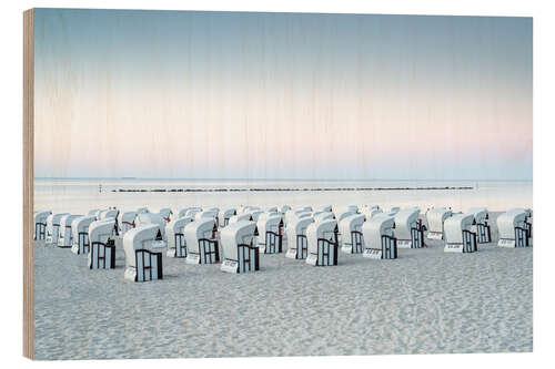 Hout print Beach chairs on Rügen