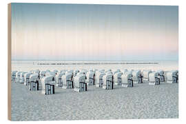 Obraz na drewnie Beach chairs on Rügen