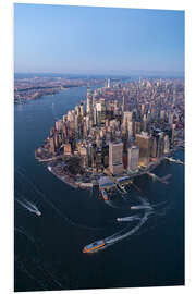 Foam board print Lower Manhattan aerial view