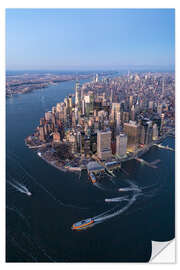 Naklejka na ścianę Lower Manhattan aerial view