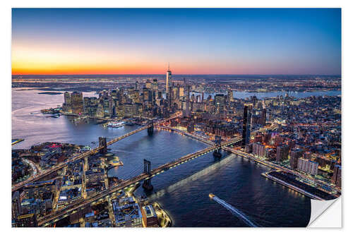 Sisustustarra Manhattan with Brookyln Bridge and Manhattan Bridge