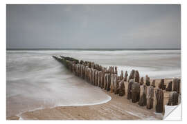 Selvklæbende plakat Mystical groyne on Sylt I