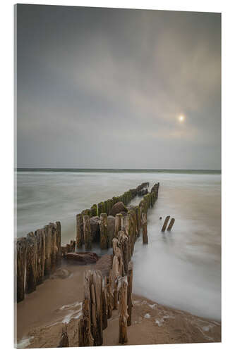 Acrylic print Mystical groyne on Sylt IV