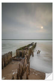 Selvklæbende plakat Mystical groyne on Sylt IV