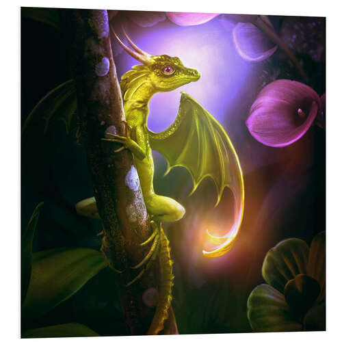 Tableau en PVC Dragon fleur